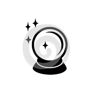 Magic ball icon vector logo design template