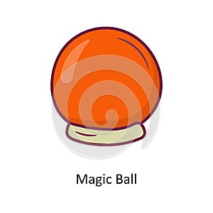 Magic Ball vector Fill outline Icon Design illustration. Gaming Symbol on White background EPS 10 File