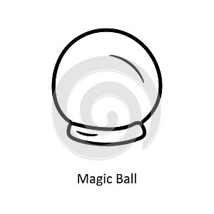 Magic Ball vector outline Icon Design illustration. Gaming Symbol on White background EPS 10 File