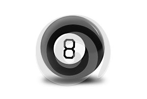 Magic billiard ball number eight