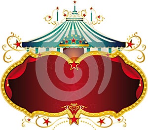 Magic blue baroque circus frame