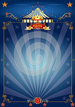 Magic blue circus poster