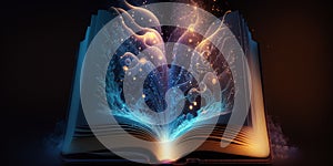 Magic book. Created with generative Ai technology.