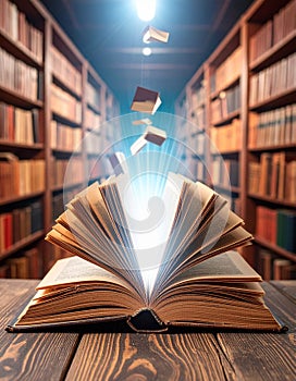 Magic Book Unleashes Knowledge in a Vast Library