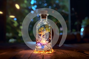 Magic in the bottle, AI generated