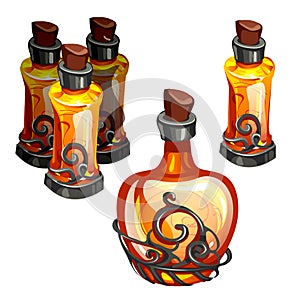 Magic bottle with antidote, manna or potion photo