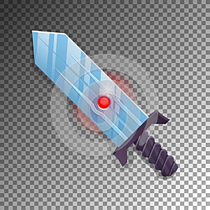 Magic broadsword isolated game element photo