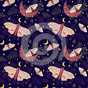 magic butterfly seamless pattern