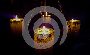 Magic candle light on chains