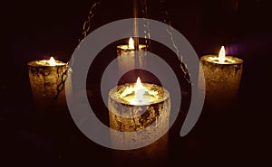 Magic candle light on chains