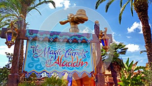 The Magic Carpets of Aladdin Sign at Magic Kingdom