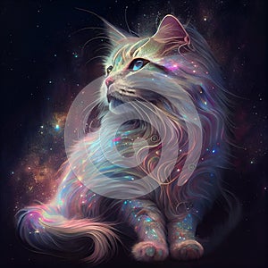 Generative AI: cute and magic cat