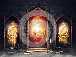 Magic chamber with mirrors photo