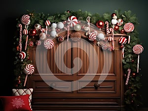 Magic Christmas Bedboard wonderfull decorated, smash cake, tematic Christmas, composit only