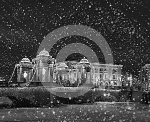 Magic Christmas night in St. Petersburg, Winter in Russia