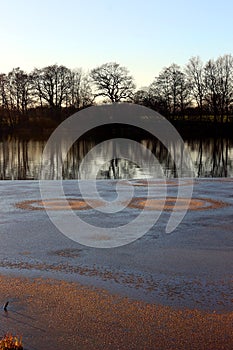 Magic circles at lake Einfelder See