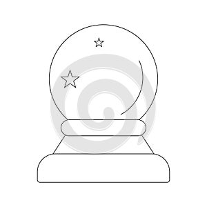 Magic crystal ball icon