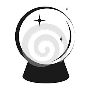 Magic crystal ball icon