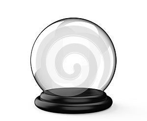 Magic crystal ball on white background