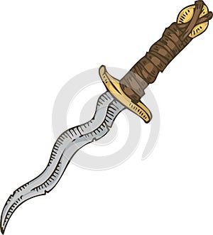 Magic Dagger with Curved Blade