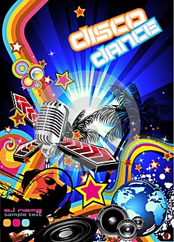 Magic Disco Music Event Background