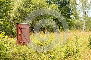 Magic door in forest