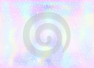 Magic Fairy and Unicorn background with light pastel rainbow mesh. Multicolor backdrop in girly pink, violet and blue colors. Fant