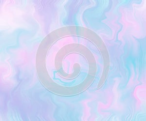 Magic Fairy and Unicorn background with light pastel rainbow mesh. Multicolor backdrop in girly pink, violet and blue colors.