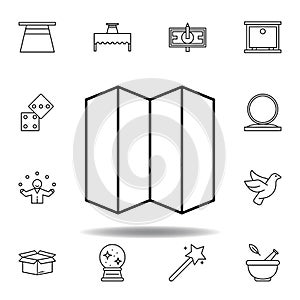 magic folding, separator outline icon. elements of magic illustration line icon. signs, symbols can be used for web, logo, mobile