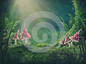 Magic forest background