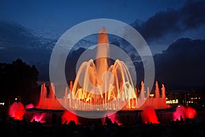 Magic fountain of Montjuic