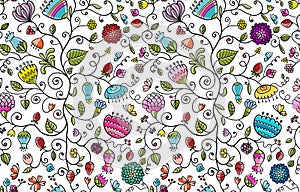 Magic Garden Background. Seamless Pattern for your design