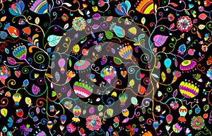 Magic Garden Background. Seamless Pattern for your design