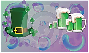 Magic hat with beer glasses