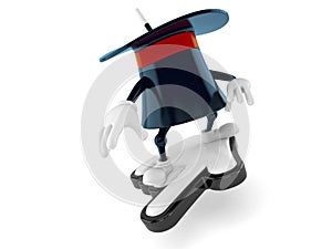 Magic hat character surfing on cursor