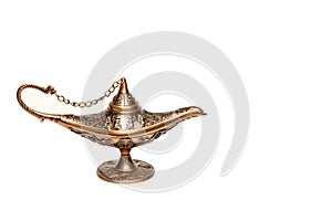 magic lamp Aladdin on a white background photo