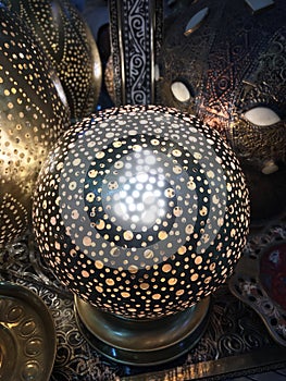 Magic lampe for interiors from Morocco. photo