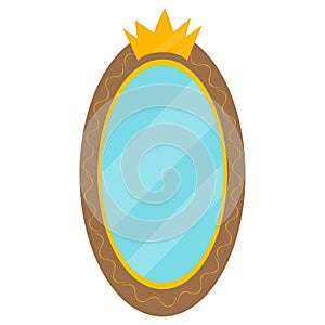The Magic Mirror. Vector illustration