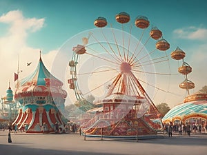 Magic in Motion: Whimsical Amusement Park Captures
