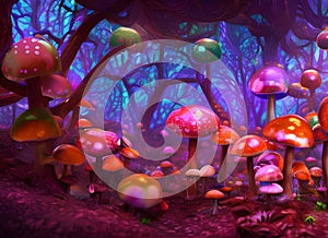 magic mushrooms forest