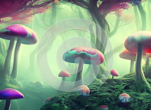 magic mushrooms forest