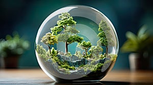 magic of nature captured within a handcrafted glass sphere.