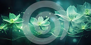 Magic night fantasy. Abstract exotic fractal background, spiral flower with glowing core with textured petals. Design for posters