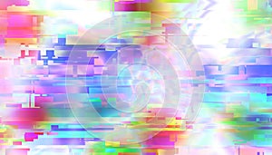 Magic night trance glitch background with colorful lines, lights party background. Dj music celebration paper