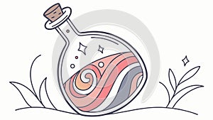 Magic Potion Bottle Illustration, vector design Generative AI