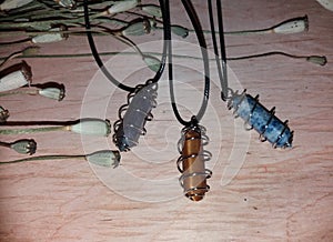Magic protective stones pendants for witches