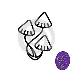 Magic Psilocybe mushrooms logo. photo