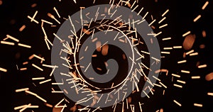 Magic ring circle with sparkling light., 3d rendering