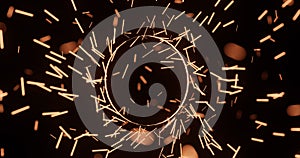 Magic ring circle with sparkling light., 3d rendering