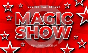 Magic show 3d text style effect